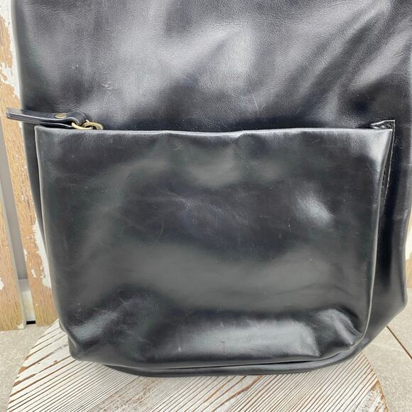 Andar The Addison Backpack Black 100% Premium Full Grain Oil Waxed Leather - Picture 10 of 11